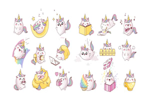 cute kawaii character emoji sticker logo mascot in 24 hour
