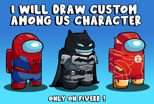 Create custom among us gif, among us thumbnail and character by  Prographicdezin