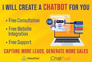 创建一个聊天机器人facebook,messenger，网站，亚马逊使用manychat, chatfuelgydF4y2Ba