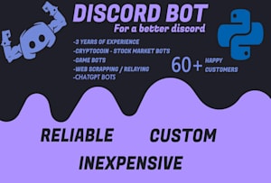 Custom discord bots low price by Dahpool