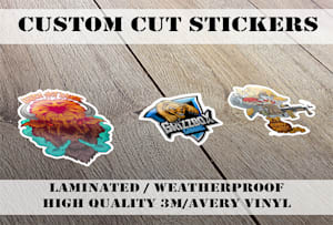 create decals, vinyl stickers, logo, tattoo, car stickers print ready