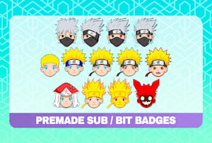 Massive Wolv Dragon Ball Sub Bits Twitch Badges by MassiveWolv on