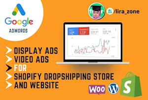 设置显示广告，视频广告shopify dropshipping商店，网站，GTMgydF4y2Ba