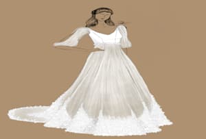 chiffon evening dress Duntery 3/4 Sleeves V-neck Chiffon Long Dresses With Slit, Champagne