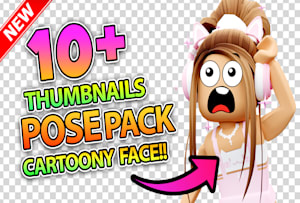 Make face expression roblox overlay for your thumbnail by Hiezellblox