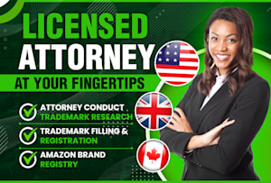 成为你在美国，英国，加拿大，德国，欧盟注册商标的注册律师