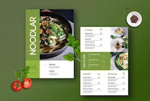 设计有吸引力的餐厅菜单设计和食品传单