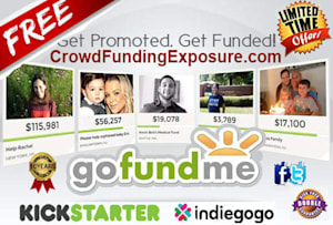 help promote crowdfunding campaign gofundme kickstarter