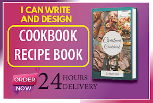 design, and write recipes for cookbook recipe book and ebook