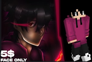 Draw your minecraft skin or roblox avatar my anime style by Tanpeiii