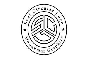 design a circular round logo, badge, sticker, label