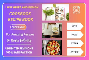 I will write recipes for recipe book cookbook and ebook writer for $50,  freelancer Poetpaul (Poet_paul) – Kwork