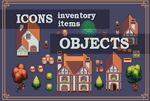 BaconBoyXIII - Pixel Art - Icons and Objects 32x32