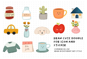 Create cute profile picture or potrait illustration by ...