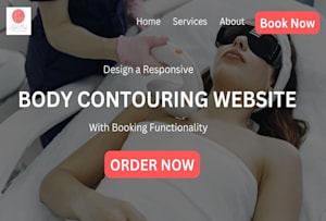 Design body contouring website makeup body sculpting body slimming landing  page by Glowy_webpro