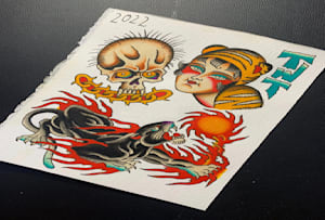 Design a japanese hannya mask tattoo for you by Mizoudesigner