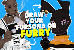 Draw an icon or bust of your furry oc by Oviraptorss