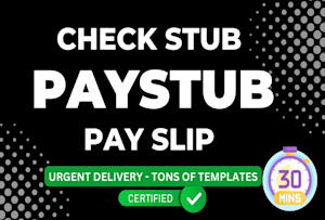 prepare w2, paystub, pay check, stubs, payroll slip