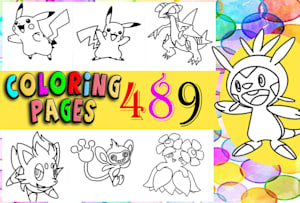 Livre de coloriage Pokémon: Coloriages sympas pour les enfants de