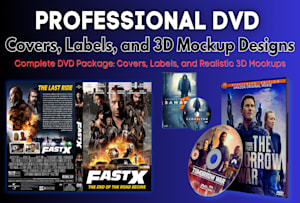 design covers for blu ray dvd cd etc