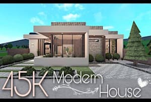 Bloxburg modern two story or custom house build with your money,read  description