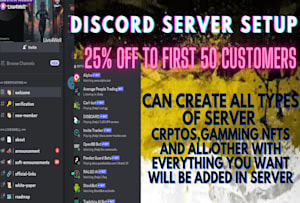 Setup custom professional discord server for you by Filipez803