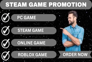 I will promote your steam game roblox game promotion and online game -  FiverrBox