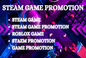 I will promote your steam game roblox game promotion and online game -  FiverrBox