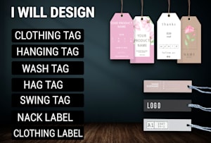 I will design custom clothing tags, hang tags for $10, freelancer LeoSL  (LeoSL) – Kwork