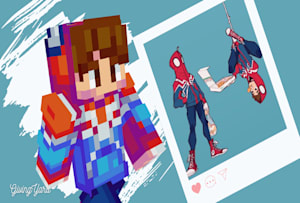 Make you the best custom minecraft skin for low price by Avethea