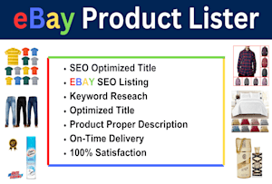 product listing optimization, product upload  lister by Talha8512