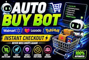 pokemon card buying bot Code auto purchase bot popmart bot pokemon bot amazon bot labubu bot for  $100, freelancer Muideen Khadimy Adeniyi (Muideen_khardimy) – Kwork