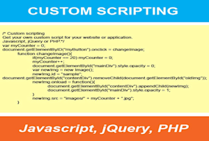 创建JavaScript，jQuery或PHP脚本