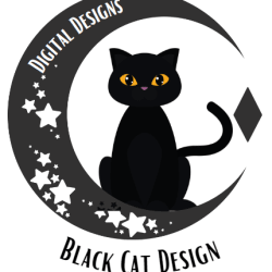 Black Cat Stickers - Digital Design - Printables - PNG