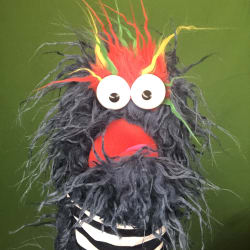 Create a fun video with a little blue hairy monster puppet by ...