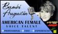 record a professional, female voice over for your project