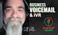 create a business phone voice message in american male voice