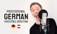record a german phone voicemail greeting, IVR, telefonansage