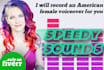 record professional american female voiceover