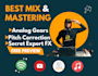 do best quality audio mix and mastering in 24hours