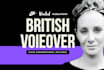 record a female british voiceover