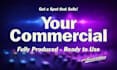 produce a professional commercial, audio ad or radio spot that sells