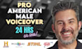 record a professional english american male voice over