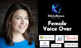 deliver a real human american female voice over that sells