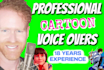 record multiple high quality cartoon character voices