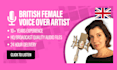 record your 100 words british female voice over today