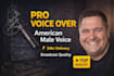 record a broadcast quality american male voice over fast