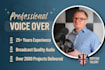 record a professional british male voice over