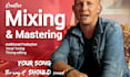 mix and master your country, rock, pop music song or album