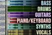 extract drums, piano, guitars stems with the best method